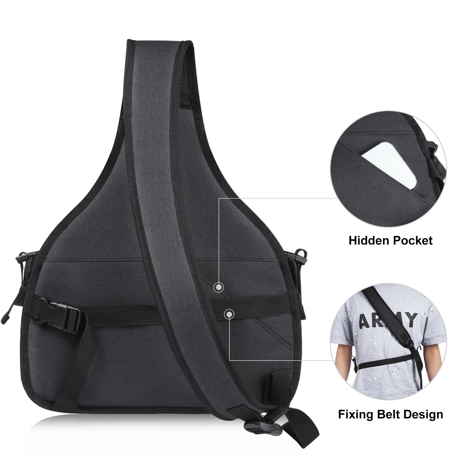 puluz outdoor portable triangle style slr camera bag sling waterproof backpack shoulder messenger bags with removable lens bag free global shipping