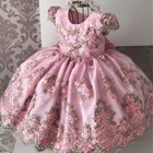Женское платье для новорожденных, с цветочным принтом