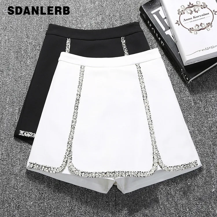 Шорты женские приталенные с завышенной талией универсальные короткие брюки