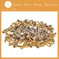 bowork 50 pcs cello bow eyelets brass standard thread normal shank cello bow replacement diy bow parts
