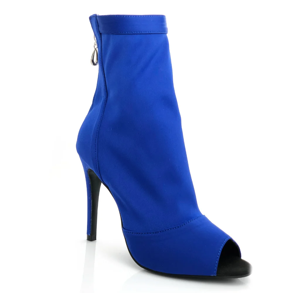 Женская обувь для танцев из эластичной замши черного красного и синего цветов