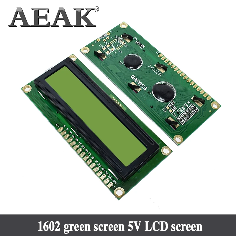 AEAK 1 шт. ЖК модуль 1602 синий экран 16x2 символа дисплей HD44780 контроллер черный свет|lcd