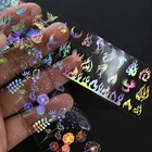 10 листов, голографические наклейки для ногтей, 4 х20 см