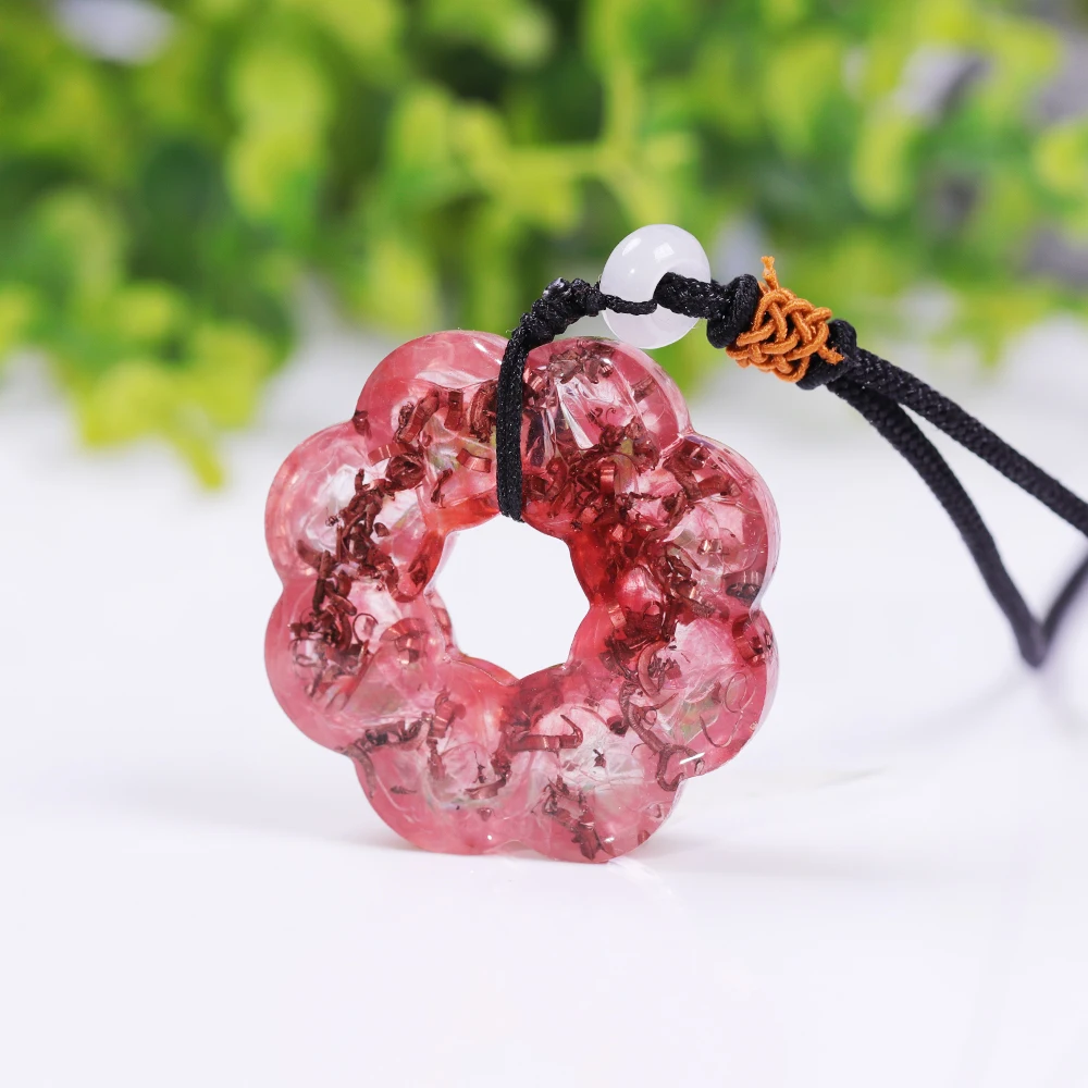 

Подвеска Orgone Quantum тотемная, цветок жизни, оргонит энергия, медитация, кристалл, начальное ожерелье, таяющий камень, подарок для любимого