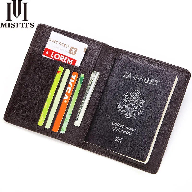 Аксессуары для путешествий Обложка паспорта винтажная из искусственной кожи