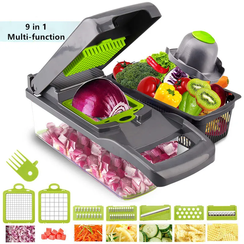 

Vegetable Cutter 6 Dicing Blades Mandoline Slicer Fruit Peeler Potato Cheese Grater Chopper Kitchen Accessories Vegetable Slicer