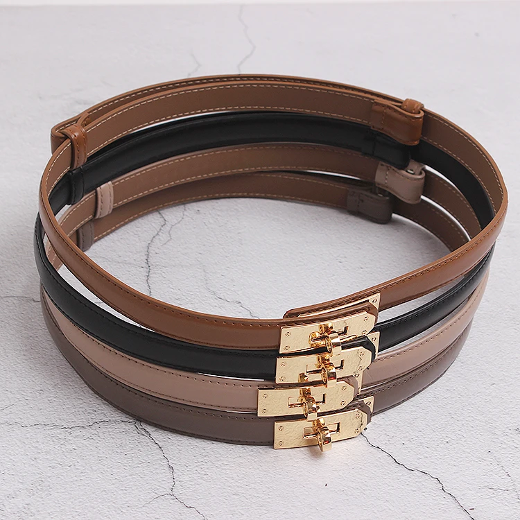 

2020 Luxury Cow Leather Women Waist Belt Slim Corset Strap Dress Shirt Belt Autumn Spring Genuine LFemale Eather Belt Caestus