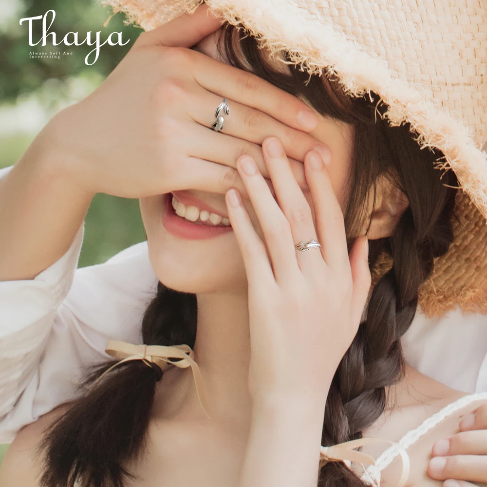 Thaya S925 Sterling Silver Ring Lively Meandering Fish High Quality Jewelry Rings For Women Lovers Gift