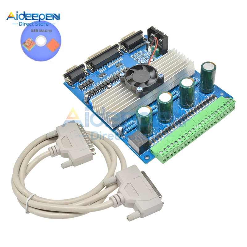 TB6560 DC 12-36 в 3A 4 оси шагового двигателя плата контроллера с ЧПУ двигатель постоянного тока привод с вентилятором для однополярного биполярного шагового двигателя