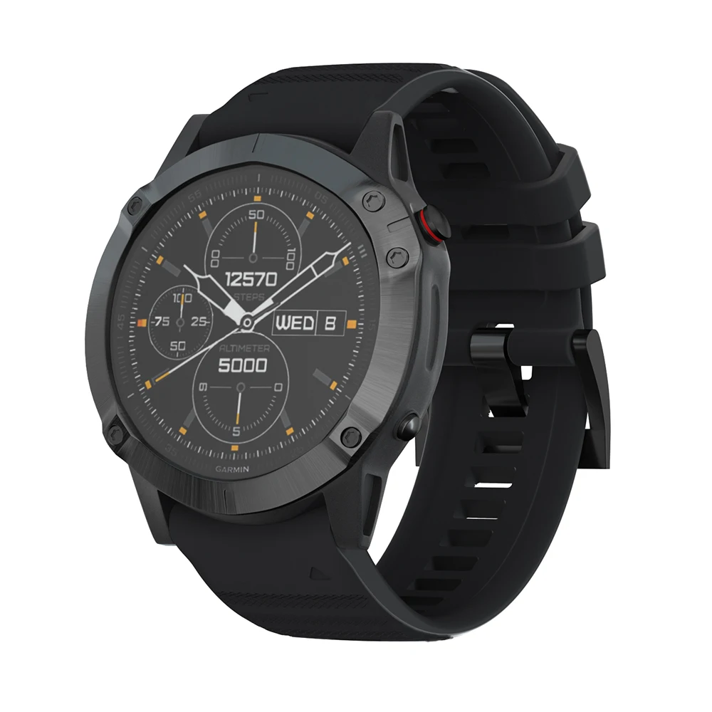 26 мм силиконовый ремешок для смарт часов Garmin Fenix 6X Pro Смарт часы с заменой ремешка