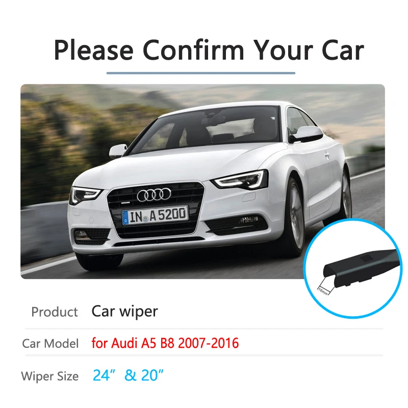 Щетки стеклоочистителя для Audi A5 B8 2007-2016 8T стеклоочистители автомобильные