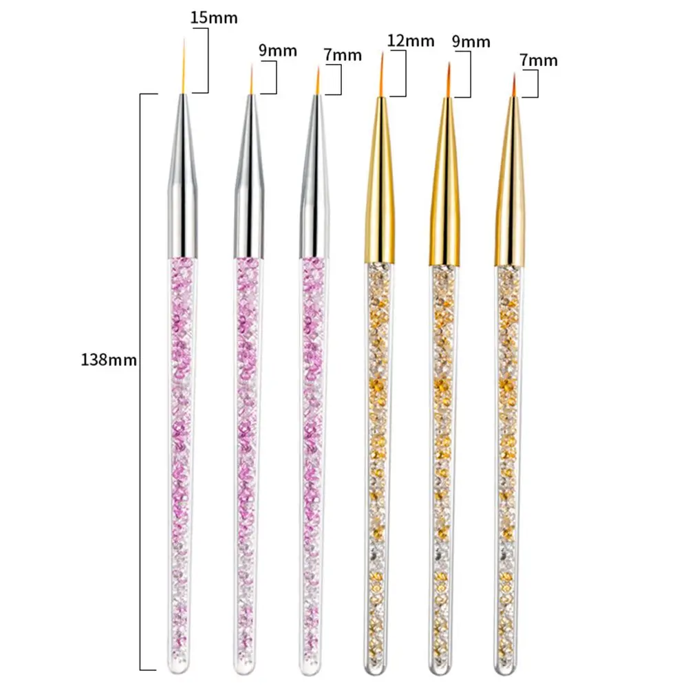 Кисть для маникюра с ультратонкой головкой 3 шт./компл. | Красота и здоровье