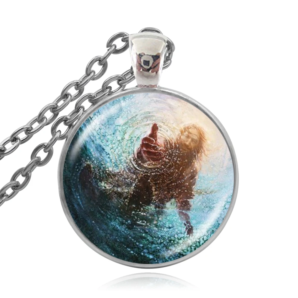 KARAIRIS модные ювелирные изделия Художественная печать стеклянный купол Бог кулон