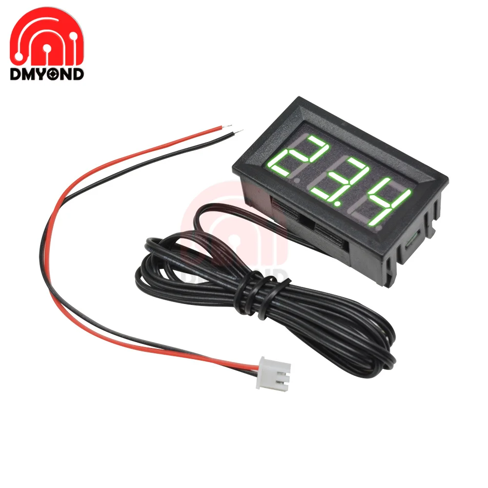 Temperature Sensor Module Meter Detector With Sensors Probe DC 5-12V 0.56&quot Thermometer LED Digital Tester Panel Gauge -50-110 C |