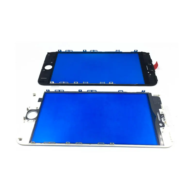 100% Оригинальное переднее внешнее стекло с рамкой для iPhone 6g 6s 6 Plus 7 7Plus Запасные части для замены сенсорной панели и средней рамки.