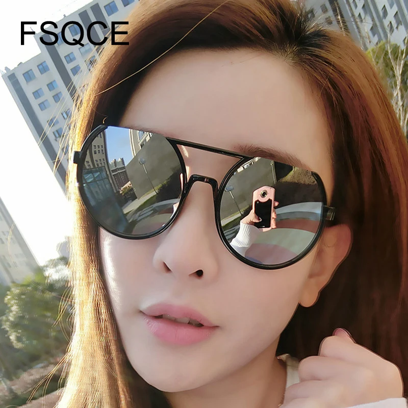 Женские солнцезащитные очки больших размеров в ретро стиле брендовые