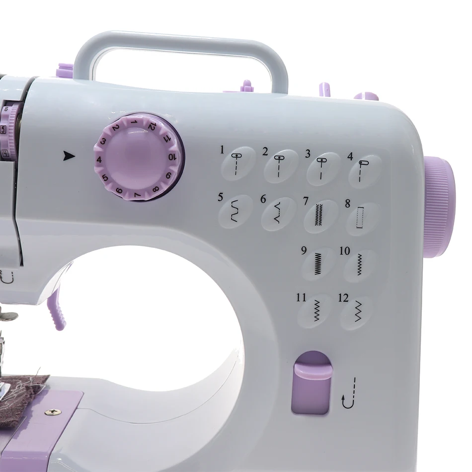 Fanghua 505A мини 12-игла швейной машины дома многофункциональная двойная линия двухскоростной швейная машина с общей топливной магистралью