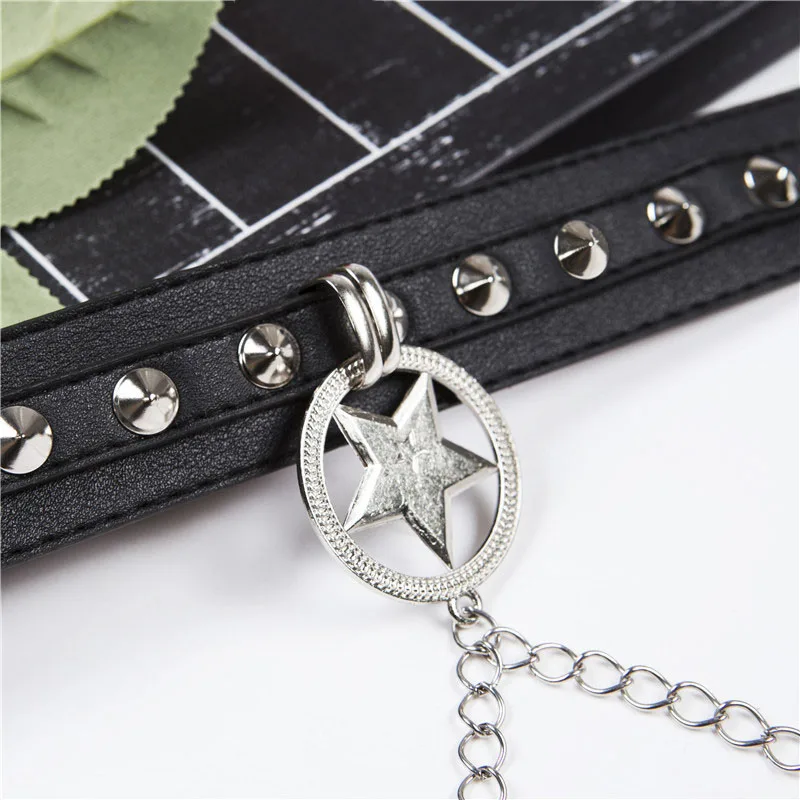 Женский ремень в стиле панк с металлическим кольцом форме звезды поясная цепочка