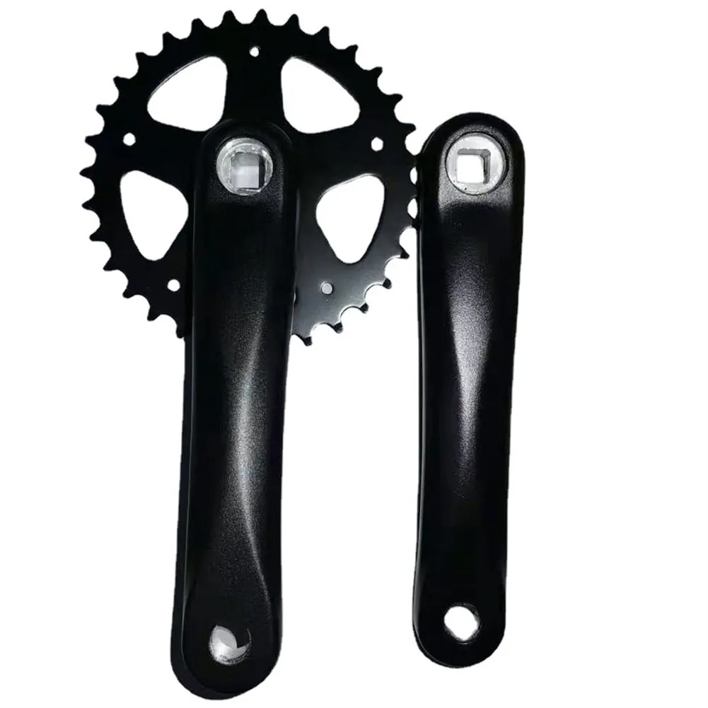 

Bicycle Crankset 32 Teeth Black Fixie Single Speed Chainset Crank Chainwheel 170mm Aluminum Alloy Square Hole Crank