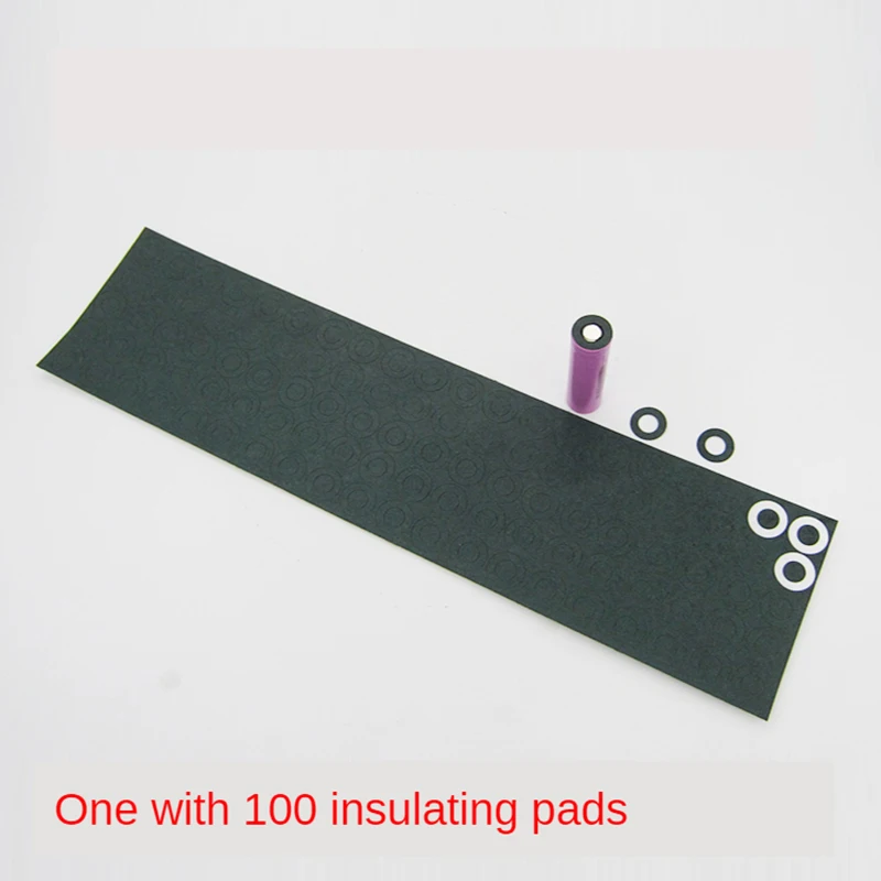 

100pcs 1S 18650 Li-ion Barley Paper Insulation Gasket Battery Pack Cell Insulating Glue Battery Electrode Insulated Pads