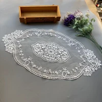 5230 cm white lace flower applique ribbon trim for sofa curtain towel bed cover trimmings home textiles applique polyester mesh