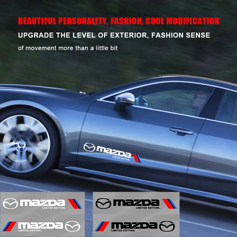 Модное украшение автомобильный значок наклейка на дверь боковой кузов для Mazdas 3 4