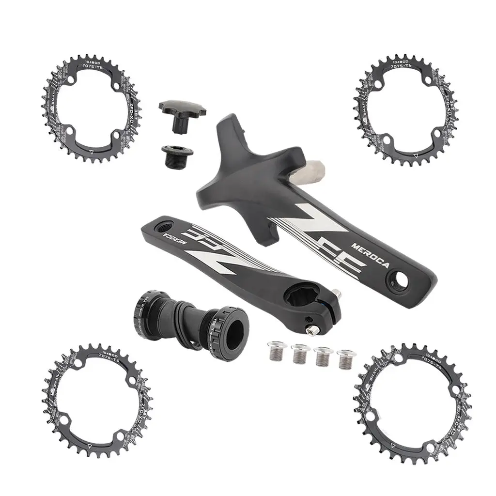 Комплект велосипедных кривошипов 104/64 BCD 170 мм набор 32/34/36/38T комплект для горного