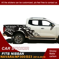 fit for navara np300 2014 2019 car decals side door rear trunk mud 4x4 off road graphic vinyls car accessorie stickers custom