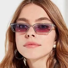 Солнцезащитные очки в винтажном стиле женские, небольшие брендовые солнечные очки квадратной формы в стиле хип-хоп
