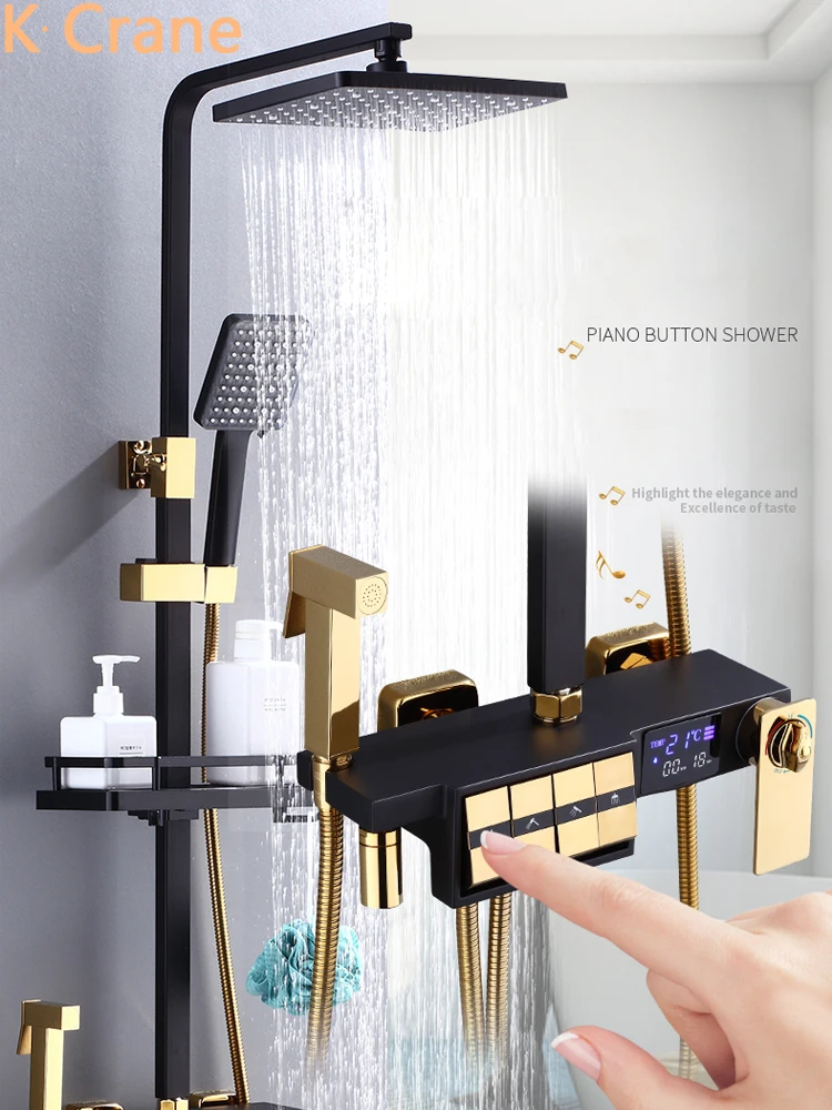 Цифровая Душевая система для ванной комнаты горячая и холодная термостатическая