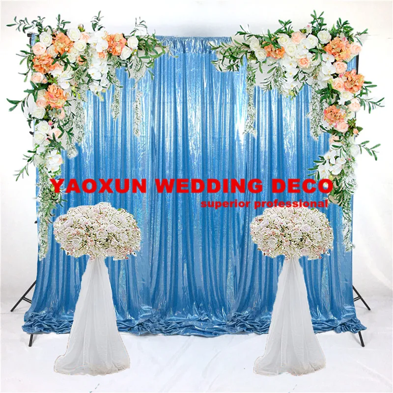 10x10ft лазерный блесток фон Шторы с изображением сцены Свадебные Панель драпировки