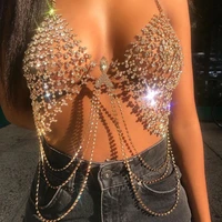 diamond body chest chain sex accessories multi layer rhinestone bikini party harness bra porn bdsm bondage women sexy lingerie