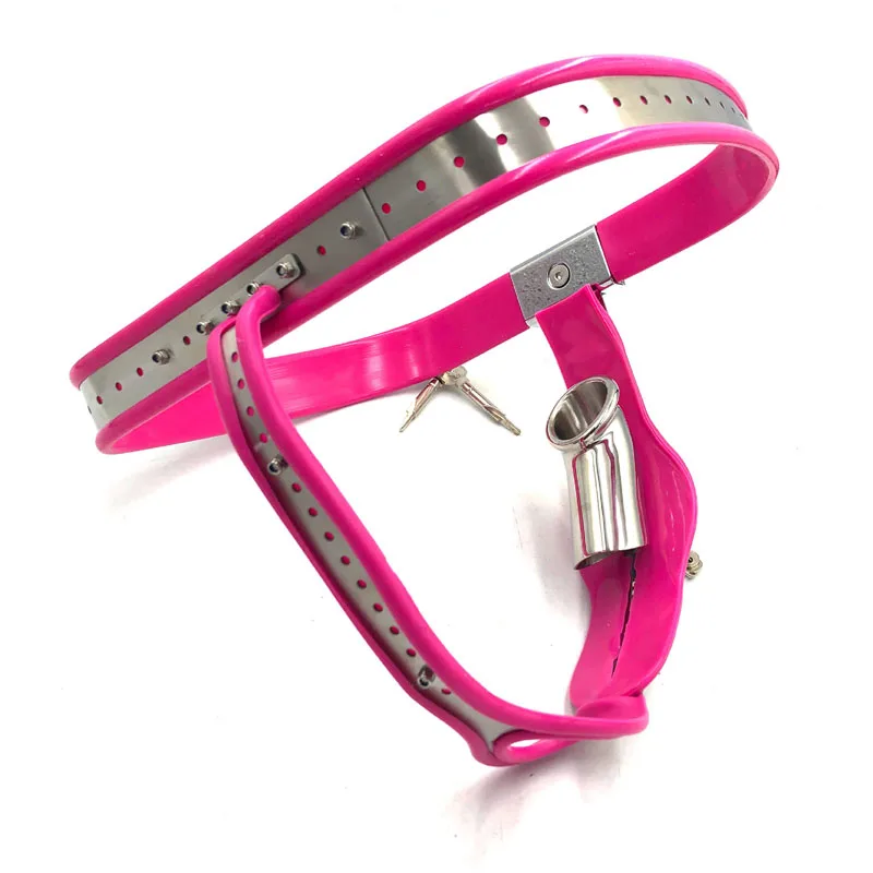 Манжета для пениса из нержавеющей стали розовая силиконовая брюки целомудрия