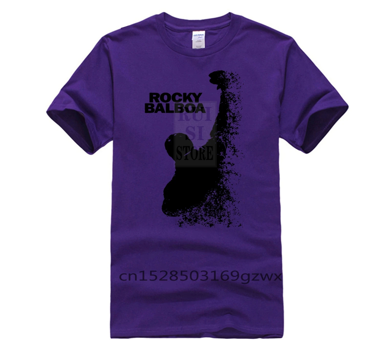 

personality T shirt Rocky Balboa Fanart get hit forward you are better than that Top Lycra Men's white short sleeve t shirt