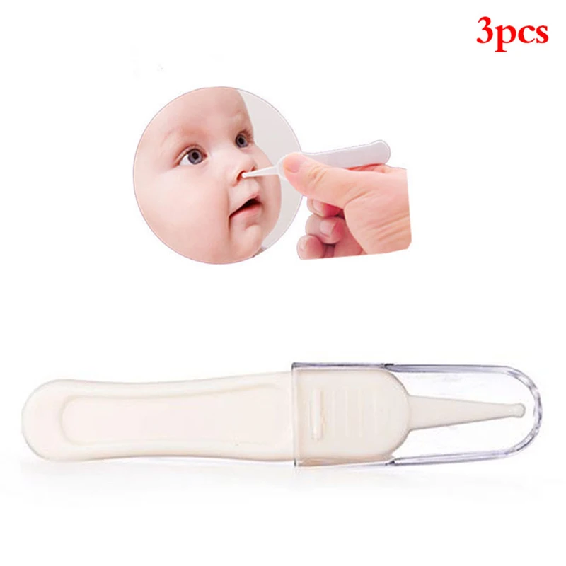 

3pcs New Baby Safety Tweezers Plastic Tweezers Ear Nose Clean Nose Ears Dirty Baby Care