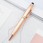 Модный дизайн, полностью металлическая ручка для подписи, цвет розы, Офисная ручка для подписи, купить 2, отправить подарок