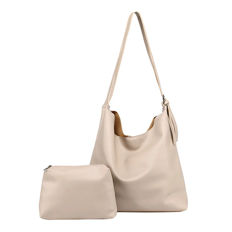 

Solid Casual Pu Women Totes Bag Large Shoulder Bag Soft Lady Handbag