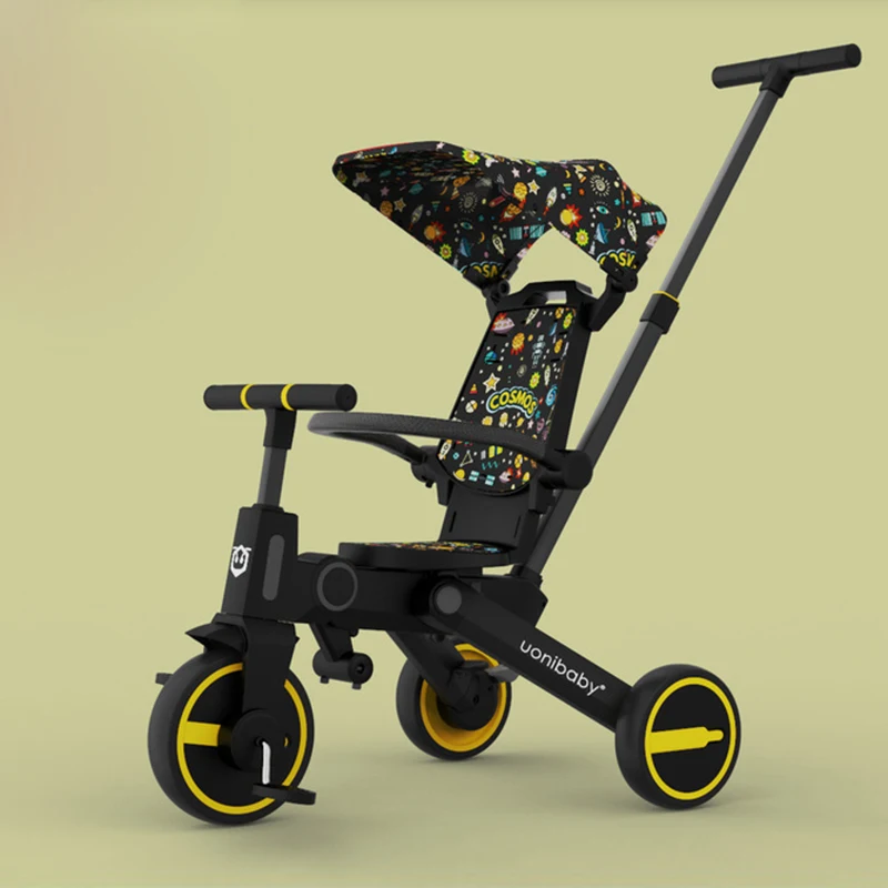 Uonibaby 7 в 1 компактный складной трехколесный велосипед для детей детская коляска