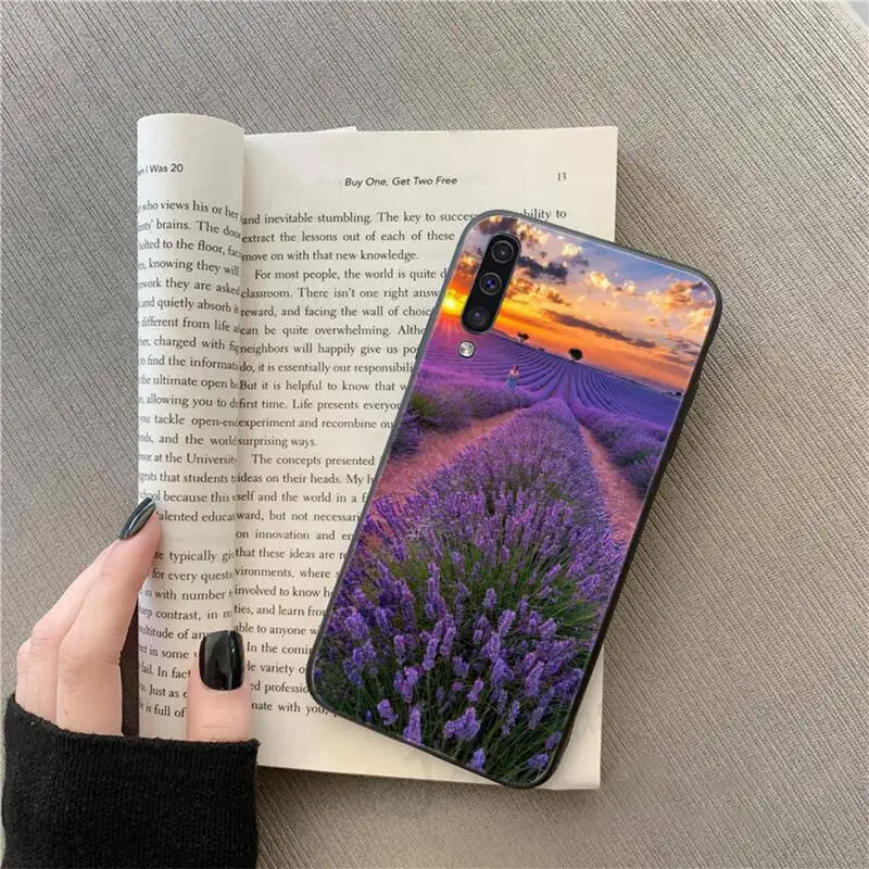 

simple lavender Purple flowers Phone Case For Samsung galaxy S 9 10 20 A 10 21 30 31 40 50 51 71 s note 20 j 4 2018 plus