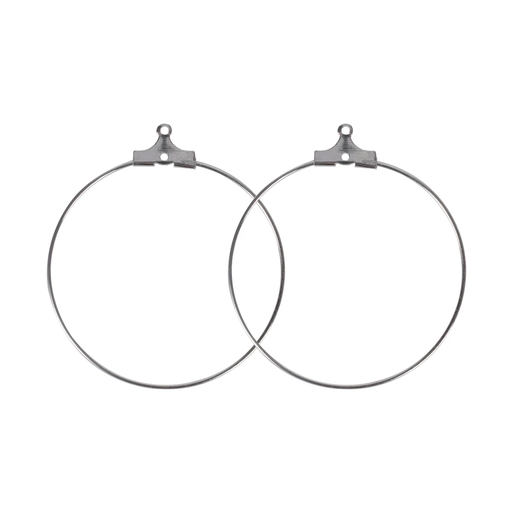 30Pcs/Lot 25-40mm Big Round Hoops Earrings Dangle Clasp Earring Wires Hooks DIY Circle Ear Findings Jewelry Making Accessories | Украшения