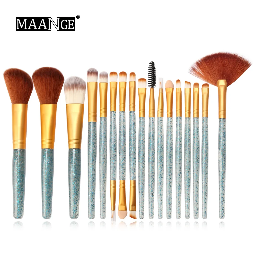 18/шт. Набор кистей для макияжа кисть подводки бровей основы пудра румяна