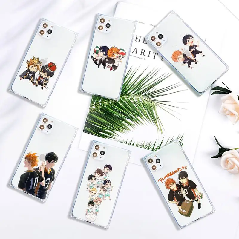 

Haikyuu Hinata attacks Anime Phone Case Transparent for iPhone 7 8 11 12 se 2020 mini pro X XS XR MAX Plus