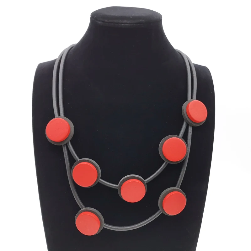 YD & YDBZ новые черные крученые ожерелья Женское Ожерелье резиновые Винтажные