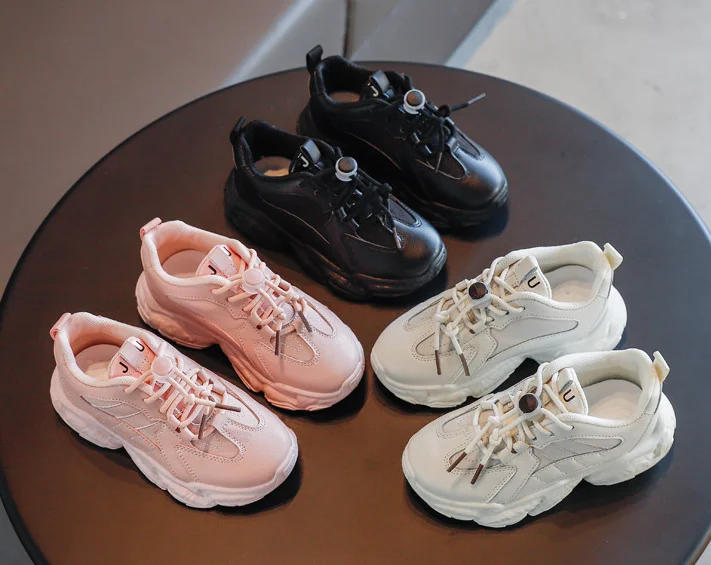 

Children's Daddy shoes women's fall solid color breathable non-slip Children's sneakers boys' trend running shoes casual shoes