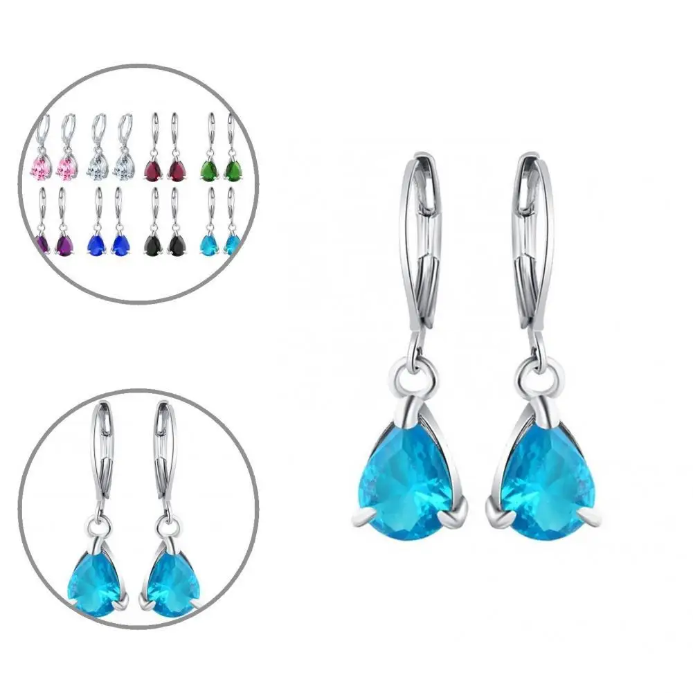 

Classic Ear Clips Luxury Alloy Faux Crystal Wedding Dangle Earrings Hoop Earrings Clip Earrings 1 Pair