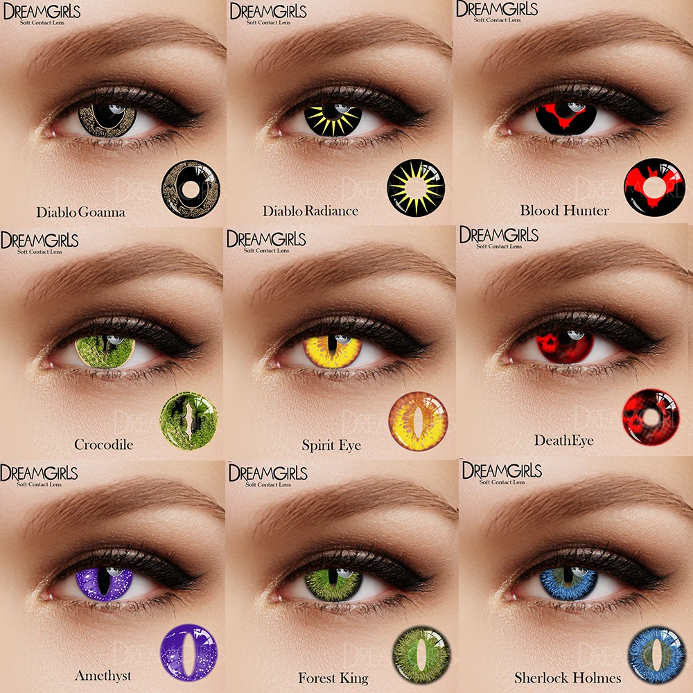 ksseye new halloween cosplay colored contact lenses for eyes colored eye lenses color contact lens show party lens free global shipping