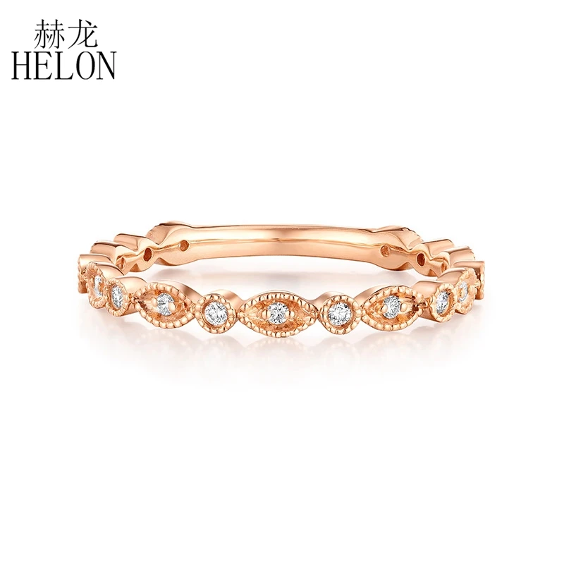 

Кольцо из розового золота 14 к с натуральными бриллиантами 0,1 карат