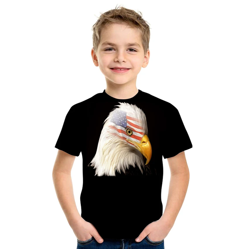 

New Brand Oversized T-shirt Men's Animal Birds Fashion Hip Hop T-shirt Boys and Girls Street Trend 3D Printing Crew Neck T-shirt