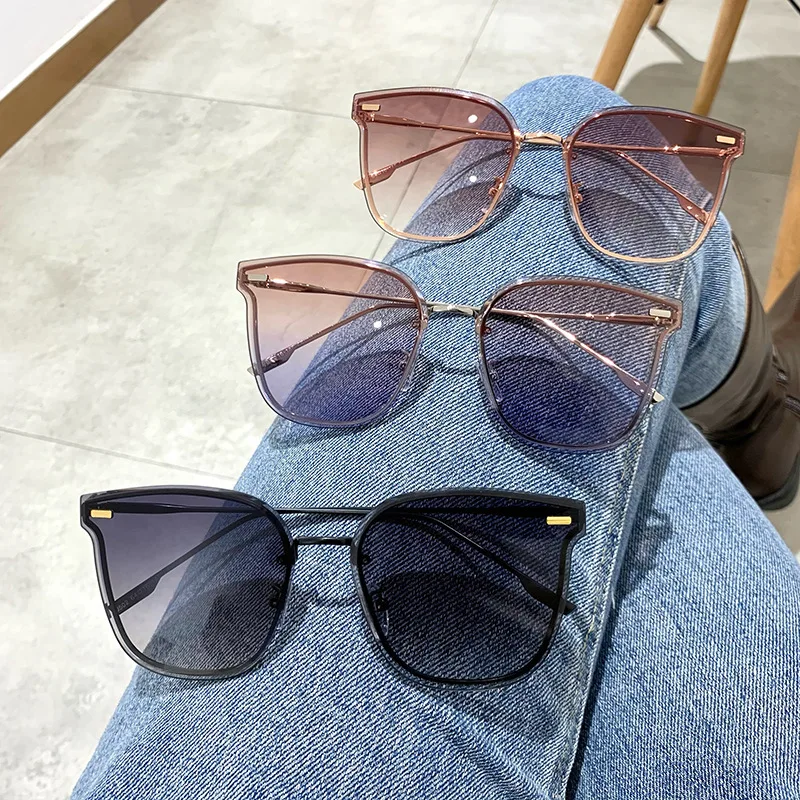 

Oversized Tea Blue Sunglasses for Women Men Luxury Brand Cat Eye Sun Glasses Sexy Vintage Square Shades Unisex zonnebril dame