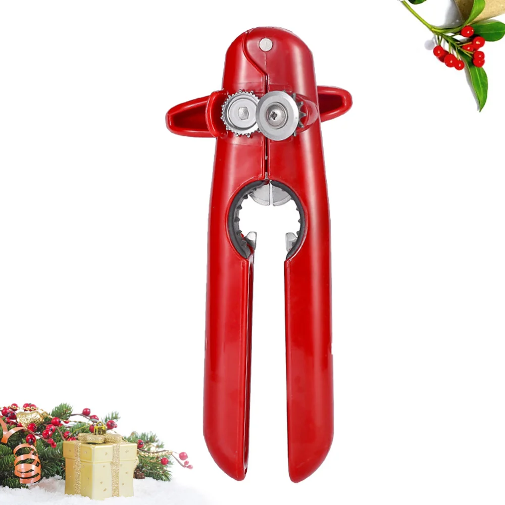 

Stainless Steel Bottle Opener Multifunction Manual Can Opener Kitchen Gadget (Red)